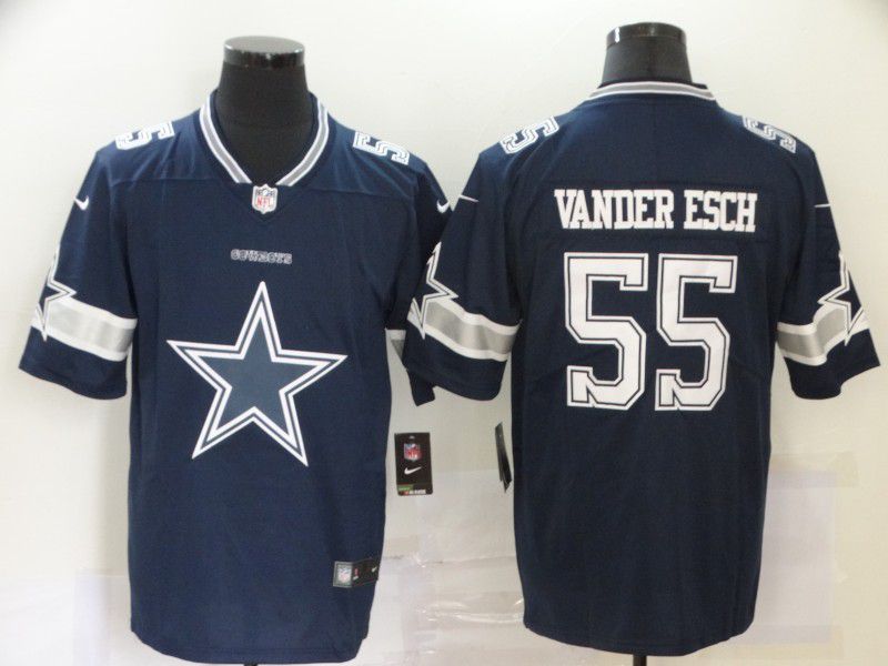 Men Dallas cowboys #55 Vander esch Blue Nike Team logo fashion NFL Jersey->detroit lions->NFL Jersey